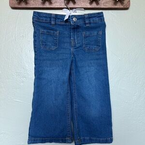 7 For All Mankind Patch Pocket Toddler Wide Leg Jeans